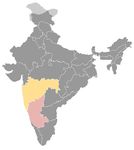 Inde • |0345/0525| • dynastie Kadamba: carte